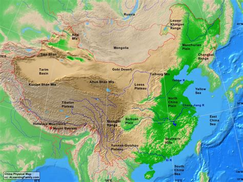 what geogrphic features are in china